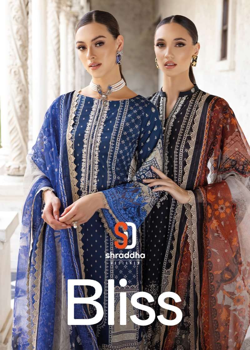 BLISS VOL-1 BY SHRADDHA DESIGNER 1001 TO 1004 SERIES LAWN COTTON DRESSES