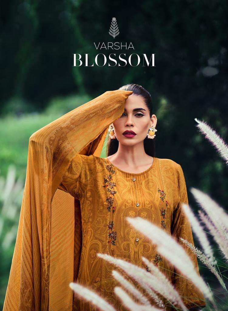 BLOSSOM BY VARSHA 01 TO 07 SERIES DESIGNER MUSLIN HANDWORK DRESSES