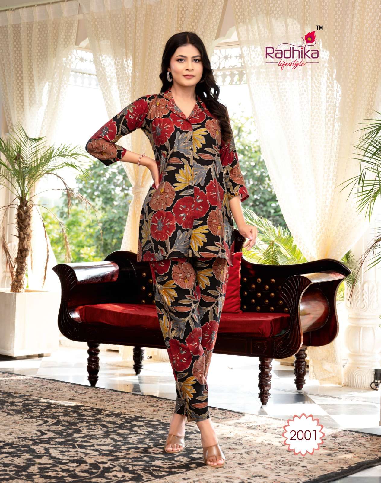 CORD VOL-2 BY RADHIKA LIFESTYLE 1001 TO 1006 SERIES MUSLIN PRINT CO-ORD SET