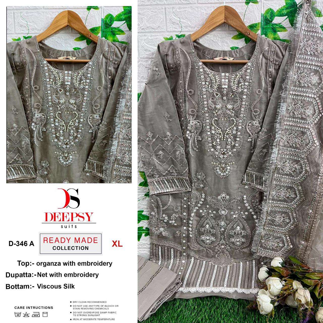 D-346 COLOURS BY DEEPSY SUITS DESIGNER ORGANZA EMBROIDERY STITCHED DRESSES