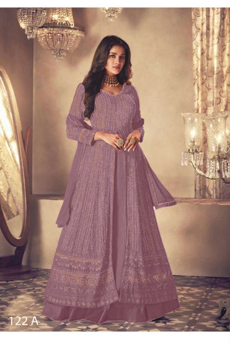 DESIGNE 122 COLOURS BY ASLIWHOLESALE GEORGETTE EMBROIDERY DRESSES