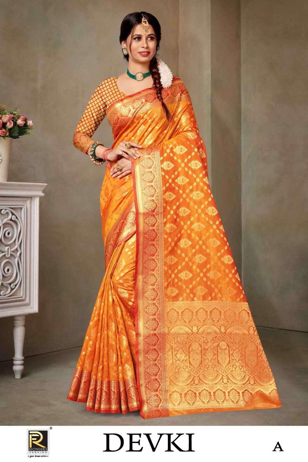 DEVKI BY RONISHA FASHION DESIGNER FANCY BANARASI SILK SAREES