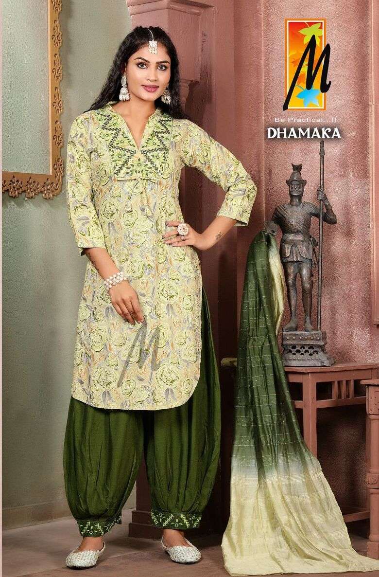 DHAMAKA BY MASTER 1001 TO 1008 SERIES DESIGNER RAYON PRINT DRESSES