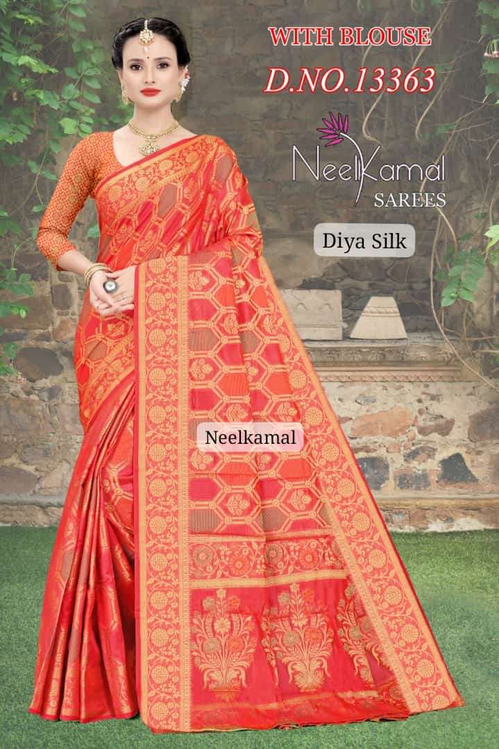 DIYA SILK BY NEELKAMAL SAREES INDIAN DESIGNER SILK PRINTED SAREES