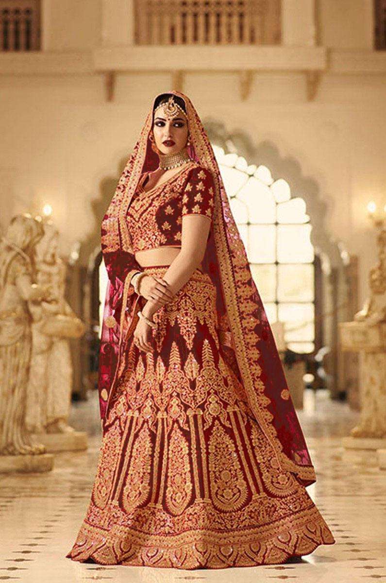 DJ-88 HIT DESIGN BY ASLIWHOLESALE DESIGNER SILK HEAVY WORK BRIDAL LEHENGAS