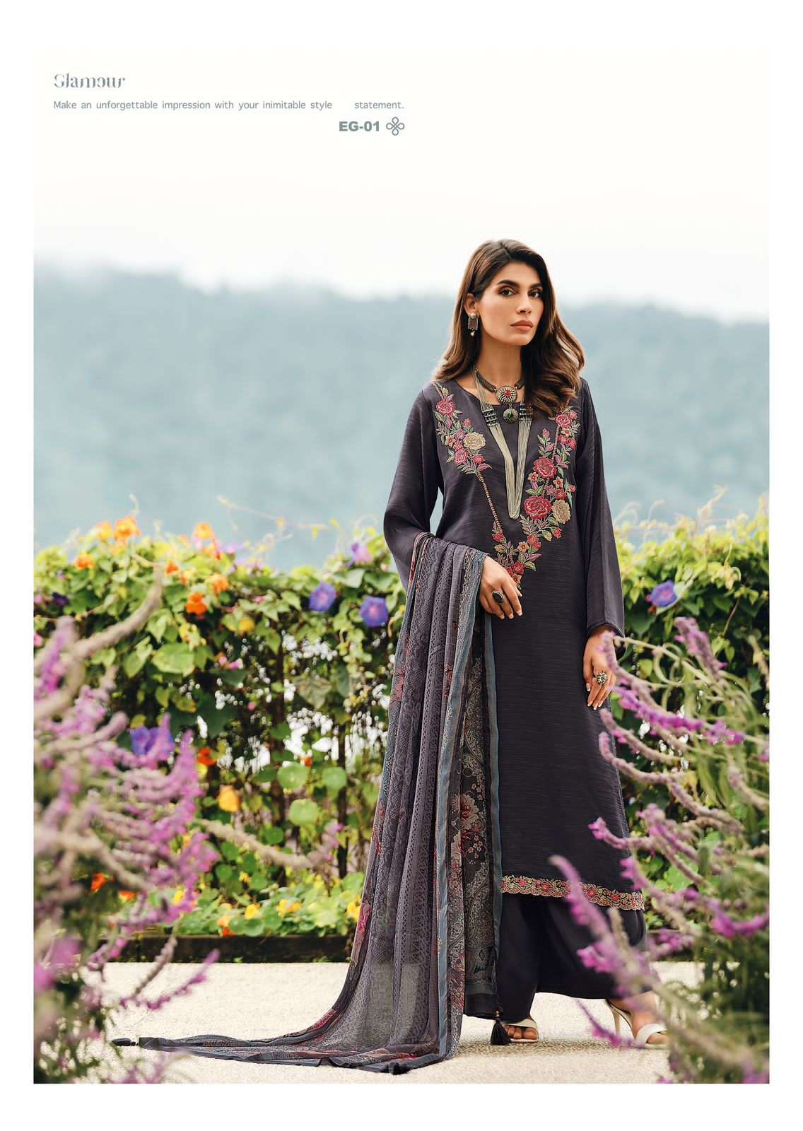 EVERGREEN FLORAL BY VARSHA 01 TO 06 SERIES DESIGNER PASHMINA SILK DRESSES