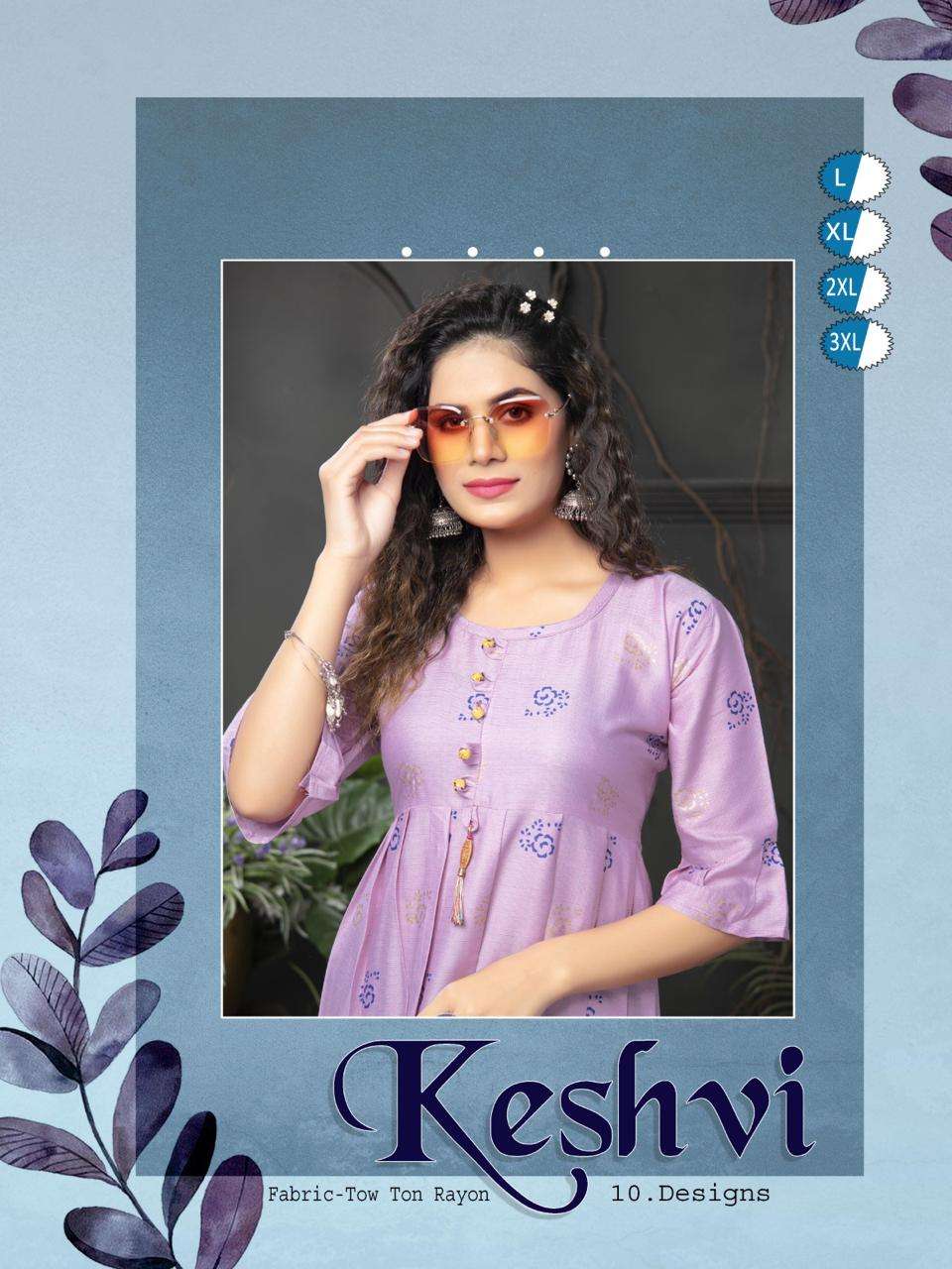 GOLDEN KESHVI BY ASLIWHOLESALE FANCY RAYON EMBROIDERY KURTIS