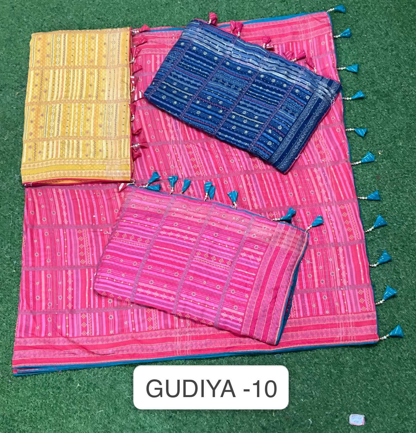 GUDIYA VOL-10 BY K.F FASHION DESIGNER FANCY MUSLIN SILK SAREES