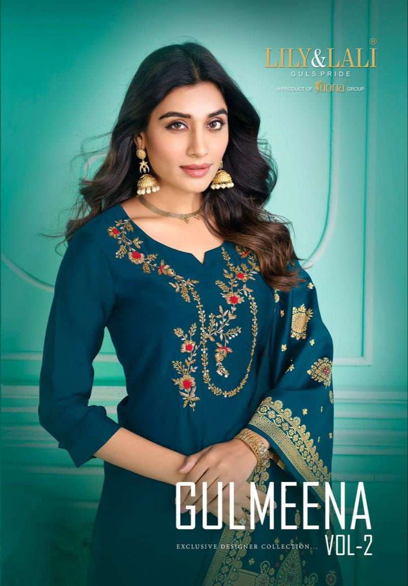 GULMEENA VOL-02 BY LILY AND LALI 12901 TO 12906 SERIES SILK DRESSES