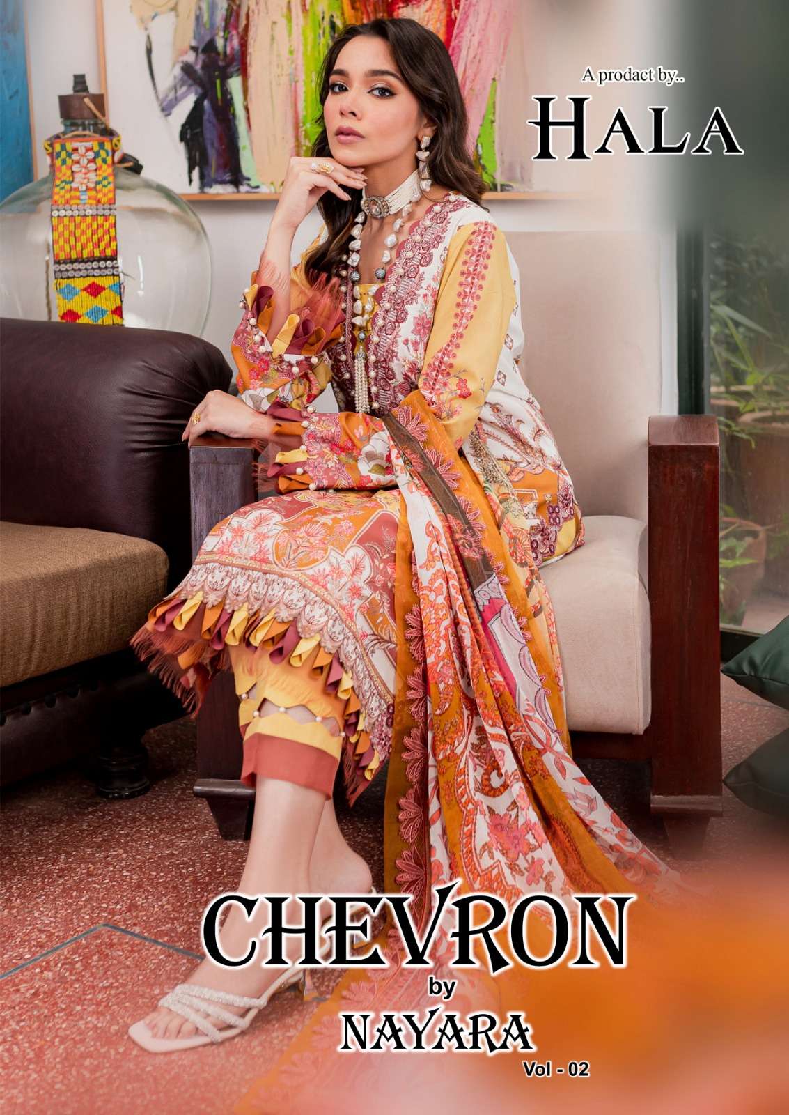 HALA CHEVRON VOL-02 BY ASLIWHOLESALE 2001 TO 2006 SERIES COTTON DRESSES