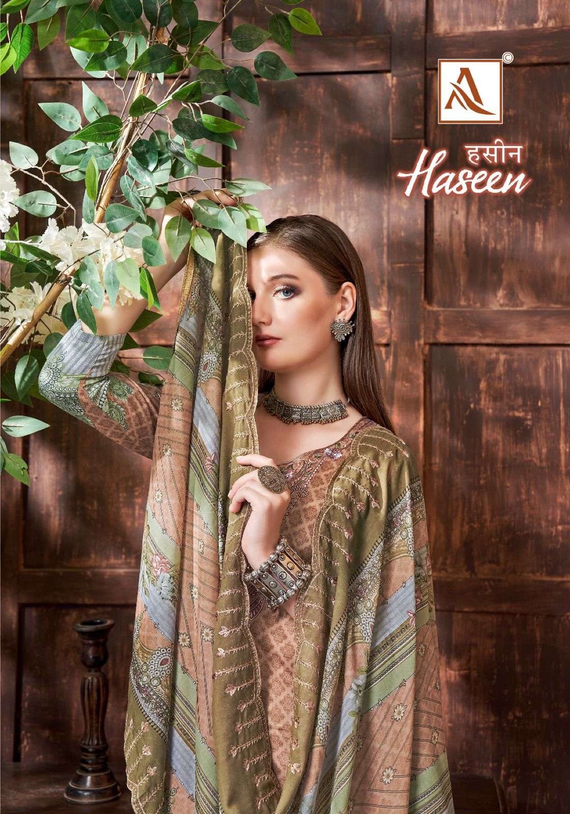 HASEEN BY ALOK SUITS 1359-001 TO 1359-006 SERIES ZAM COTTON EMBROIDERY DRESSES