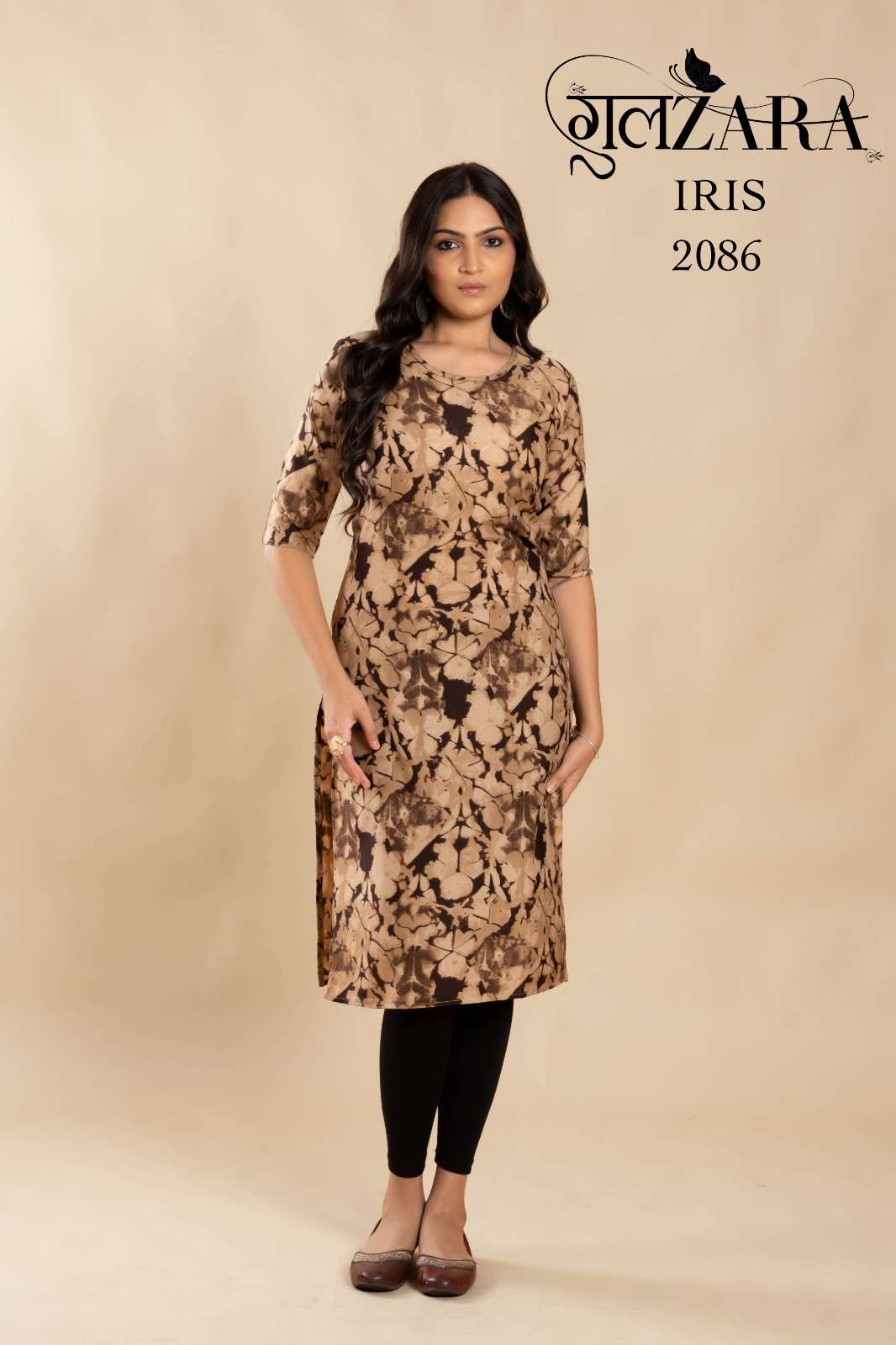 IRIS BY ASLIWHOLESALE DESIGNER FACNY PURE CREPE PRINTED KURTIS