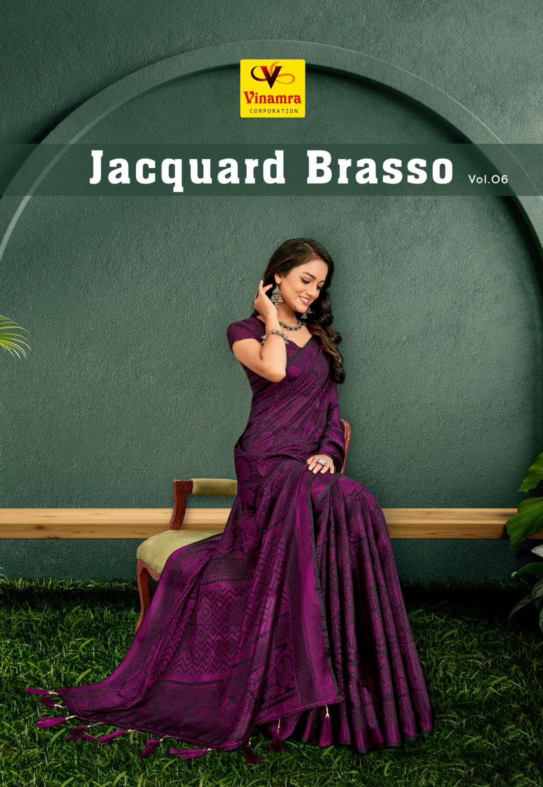 JACQUARD BRASSO VOL-6 BY ASLIWHOLESALE DESIGNER FACNY COTTON JACQUARD SAREES