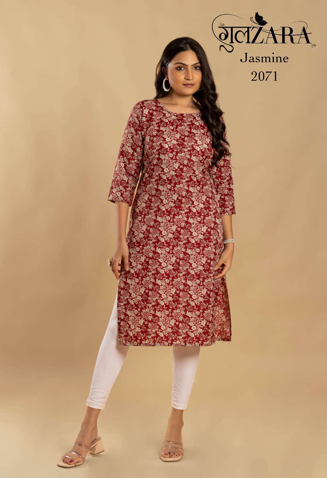 JASMINE BY ASLIWHOLESALE DESIGNER FACNY PURE COTTON PRINTED KURTIS