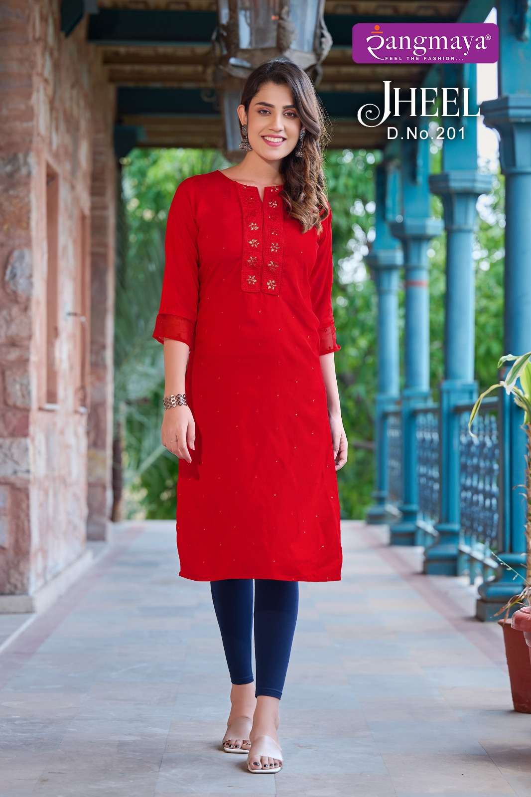 JHEEL VOL-02 BY RANGMAYA 101 TO 108 SERIES DESIGNER RAYON KURTIS