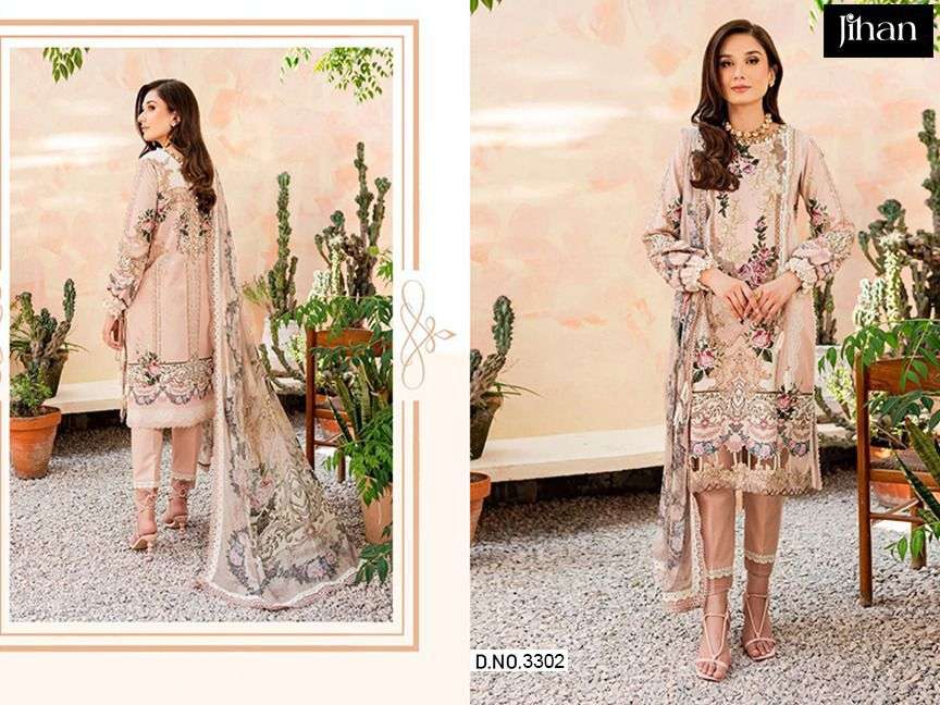 JIHAN 3302 BY ASLIWHOLESALE PURE HEAVY COTTON EMBROIDERY DRESSES 