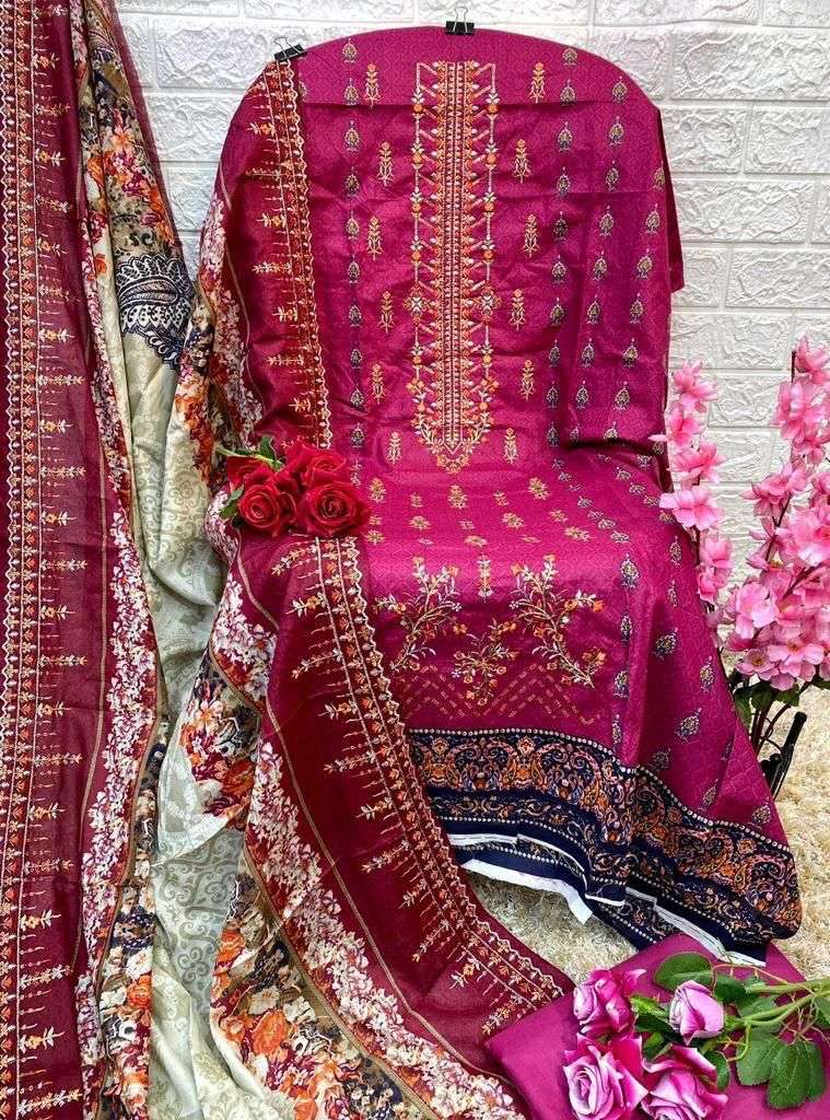 JIHAN BIN SAEED BY ASLIWHOLESALE PURE HEAVY COTTON EMBROIDERY DRESSES 