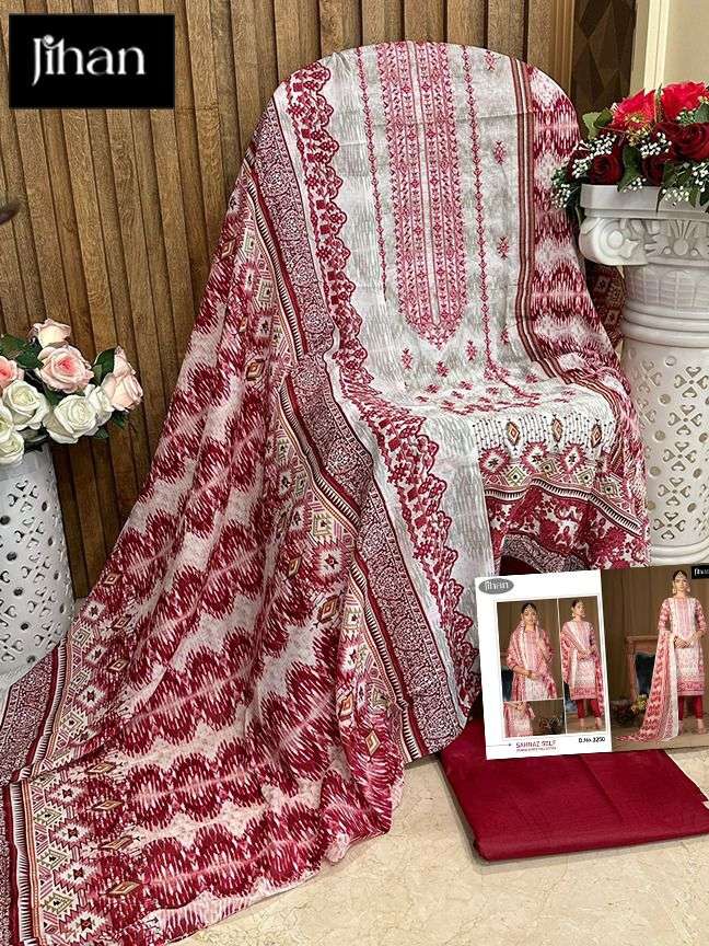 JIHAN SAHNAZ BY ASLIWHOLESALE PURE HEAVY COTTON EMBROIDERY DRESSES 