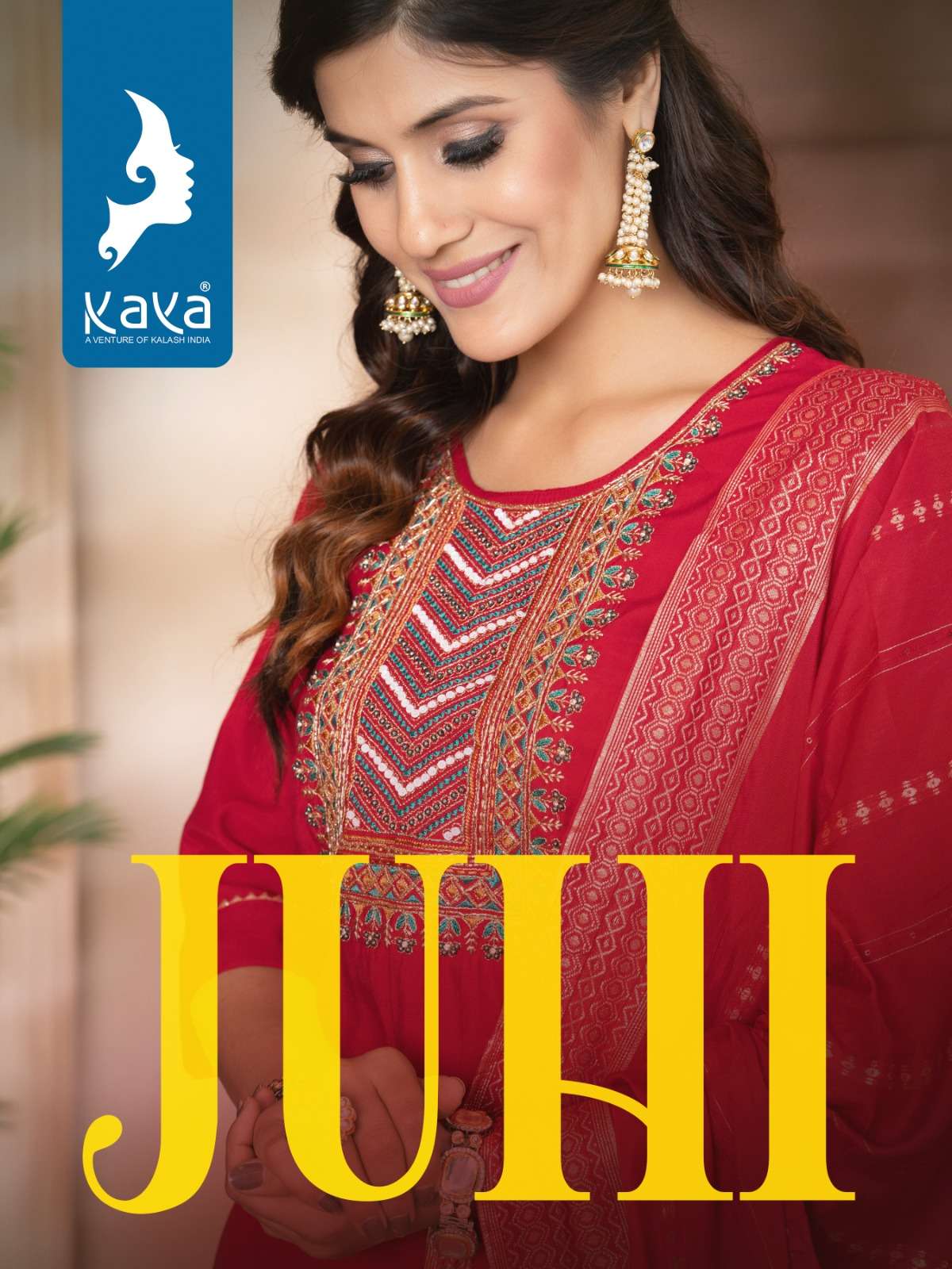 JUHI BY KAYA 01 TO 06 SERIES DESIGNER ROMAN SILK PRINTED DRESSES