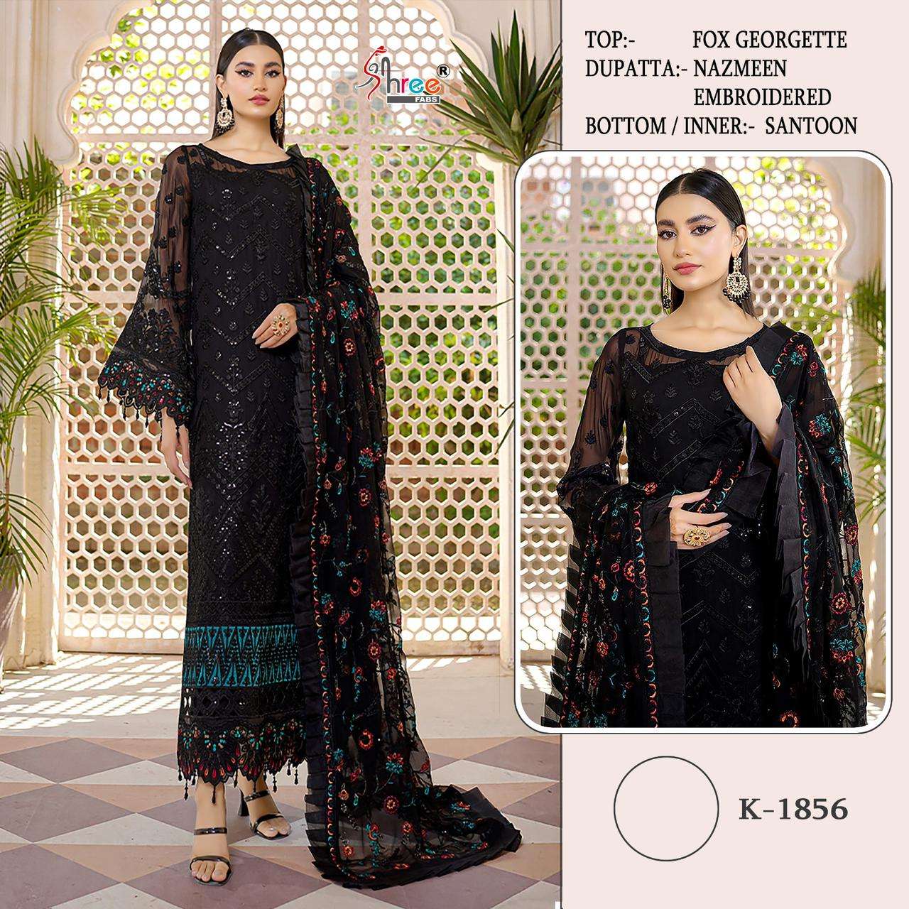 k-1856 HIT DESIGN BY SHREE FABS HEAVY GEORGETTE PAKISTANI DRESS