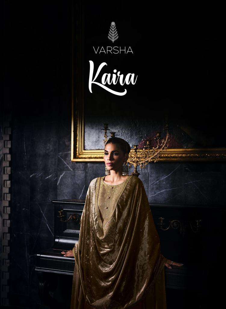 KAIRA BY VARSHA 01 TO 06 SERIES KHINKHAB WOVEN HANDWORK DRESSES