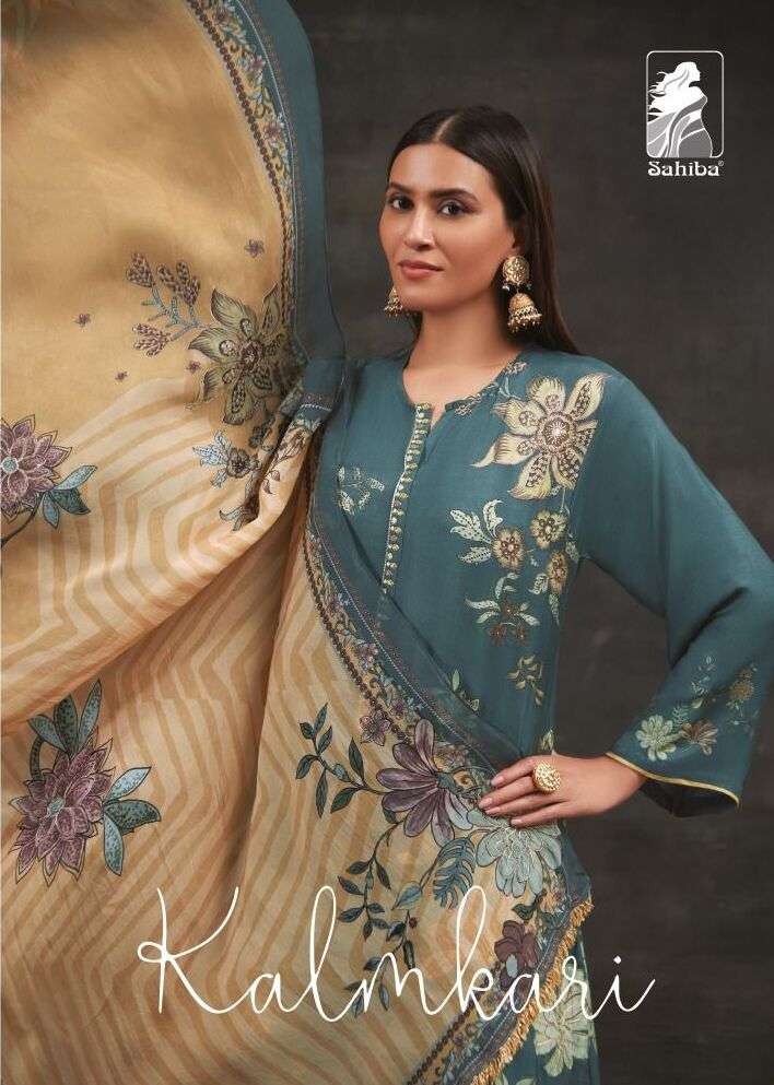 KALMKARI BY SAHIBA PURE SILK DIGITAL PRINT WITH HANDWORK DRESSES