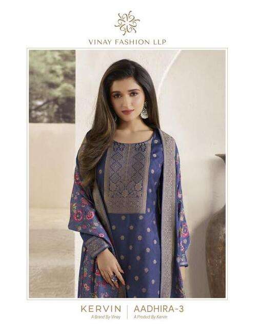 KERVIN AADHIRA-3 BY VINAY FASHION VISCOSE PASHMINA JACQUARD EMBROIDERY DRESSES