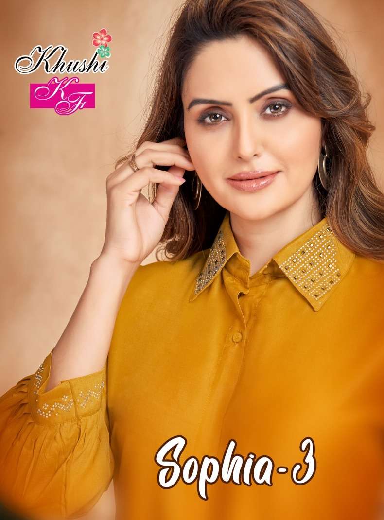 KHUSHI SOPHIA VOL-03 BY ASLIWHOLESALE DESIGNER CHINON PRINT CO-ORD SET