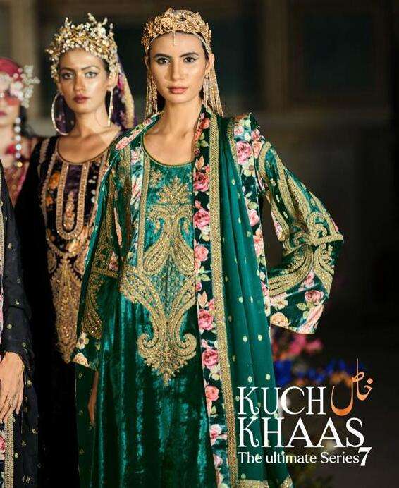 KUCHH KHAAS VOL-7 BY IBIZA 1071 TO 1078 SERIES PURE VELVET SILK DRESSES