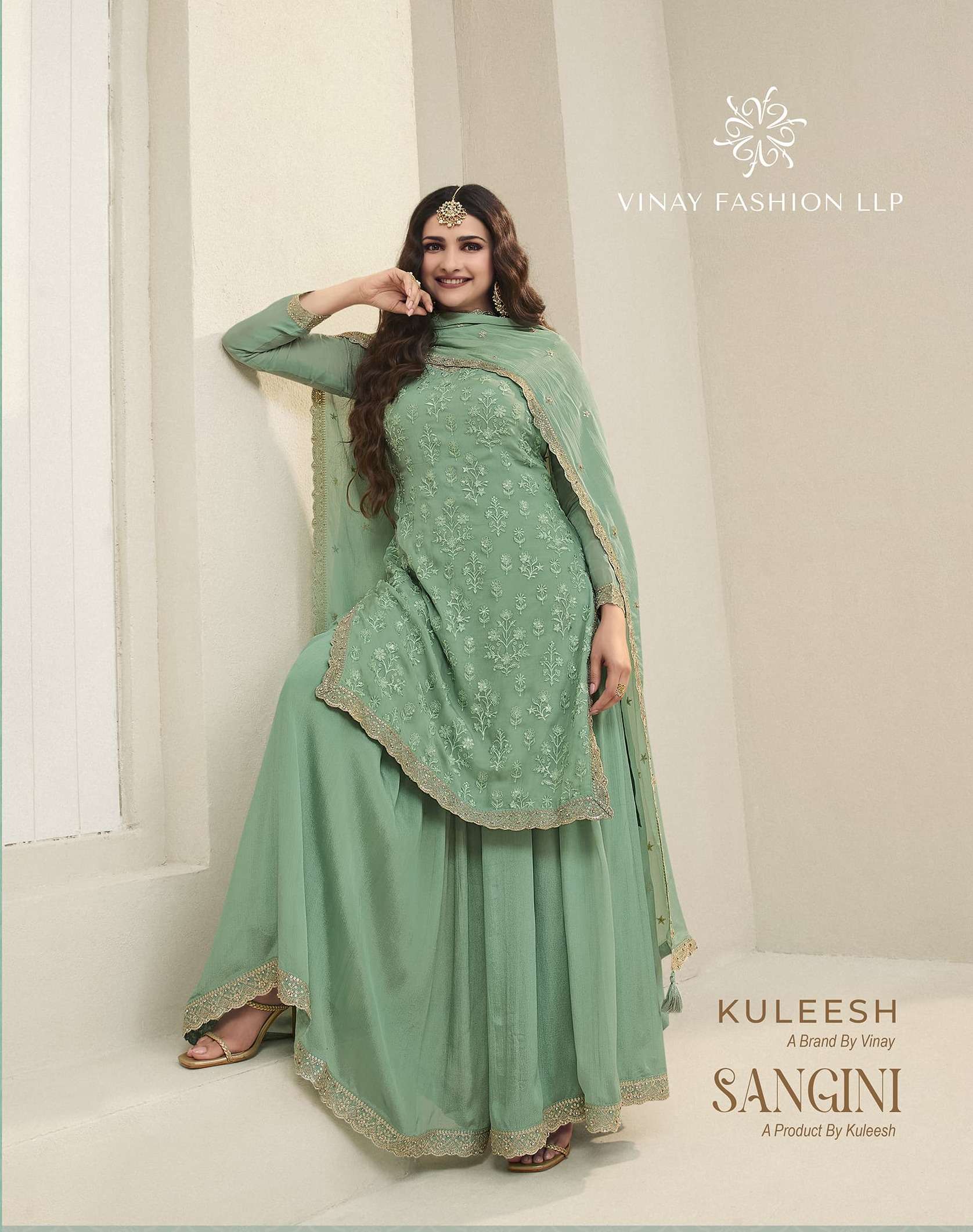 KULEESH SANGINI BY VINAY FASHION 63041 TO 63046 SERIES ORAGNZA WORK DRESSES