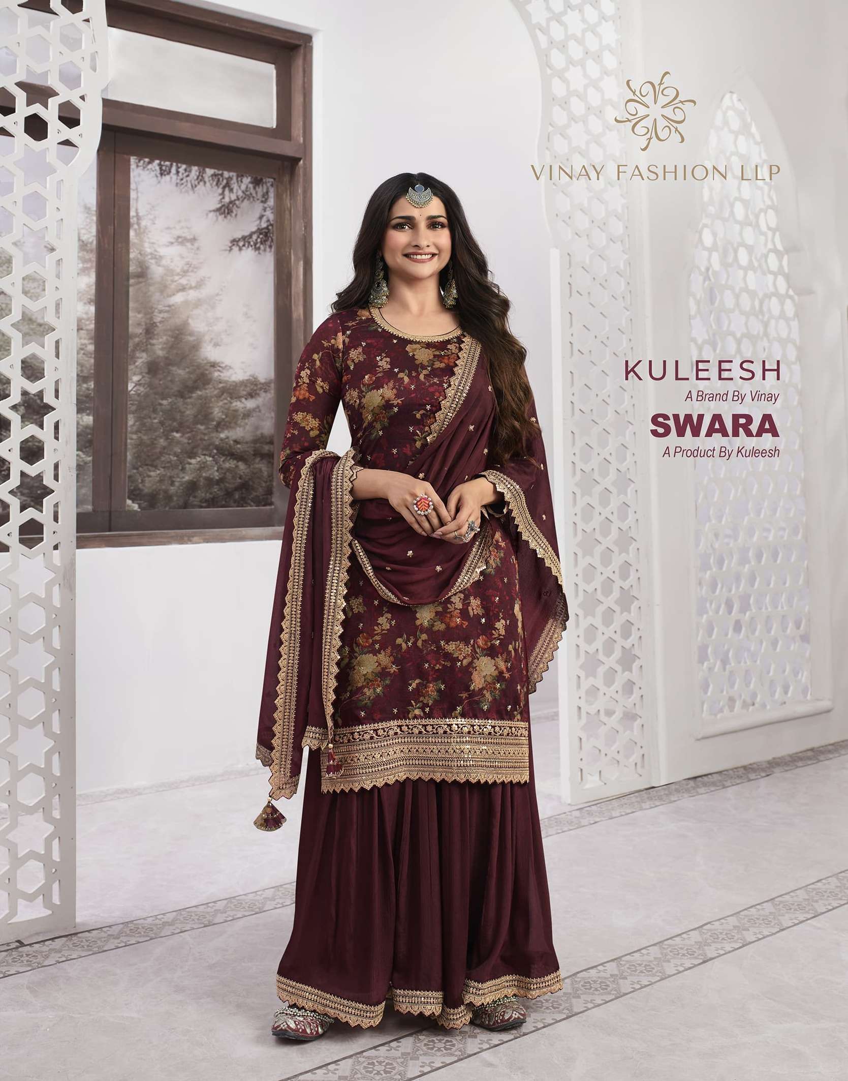 KULEESH SWARA BY VINAY FASHION 65581 TO 65586 SERIES SILK GEORGETTE DRESSES