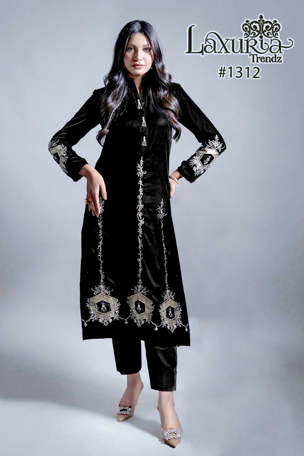 LAXURIA 1312 BY LAXURIA TRENDZ HEAVY DESIGNER 900 VELVET TUNIC