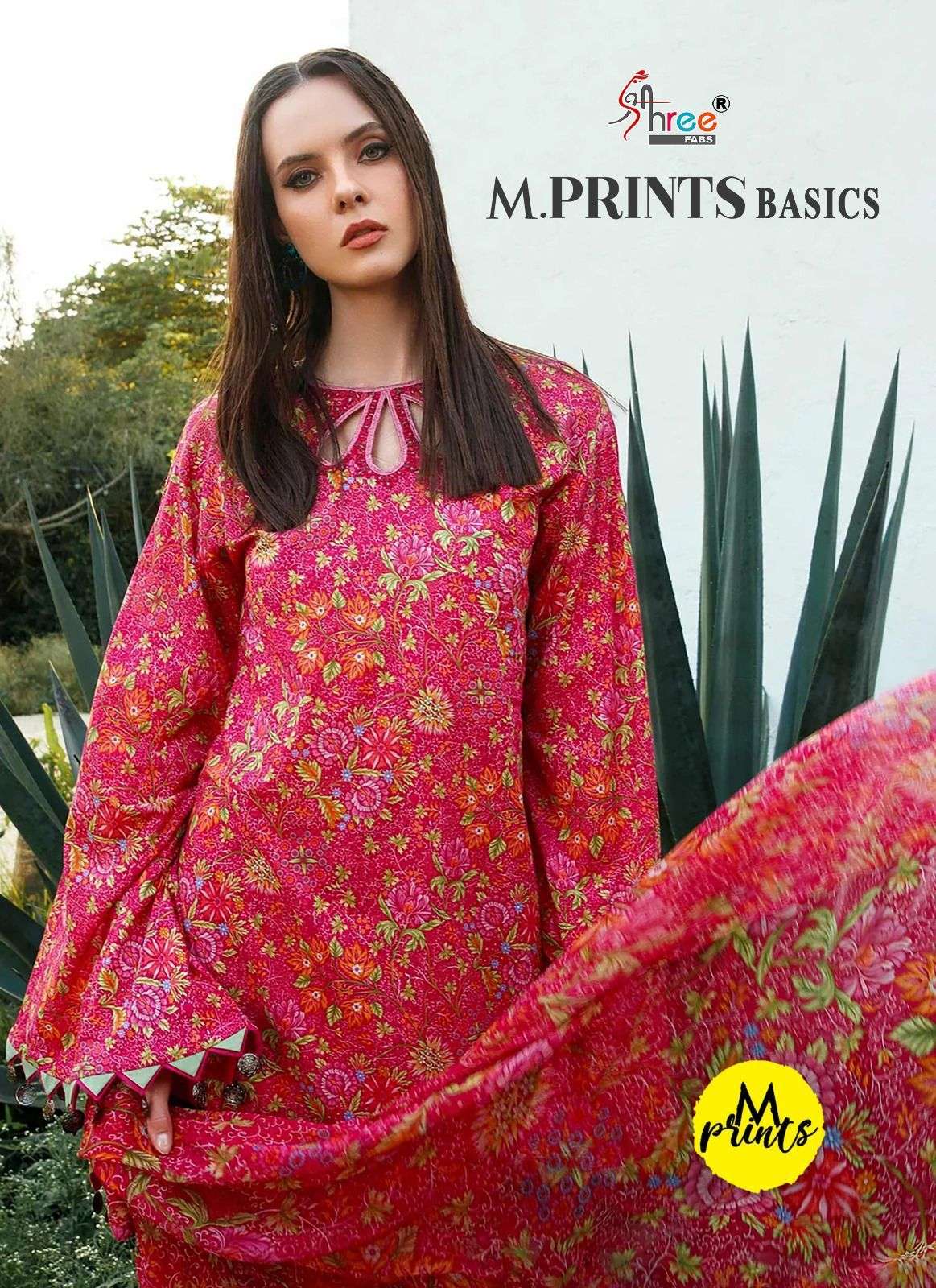 M.PRINTS BASICS BY SHREE FABS 3233 TO 3238 SERIES PAKISTANI COTTON DRESSES