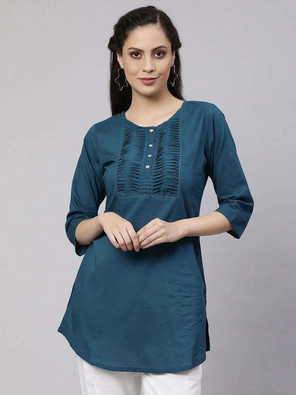 MAISHA VOL-434 BY ASLIWHOLESALE DESIGNER FACNY COTTON SHORT KURTA