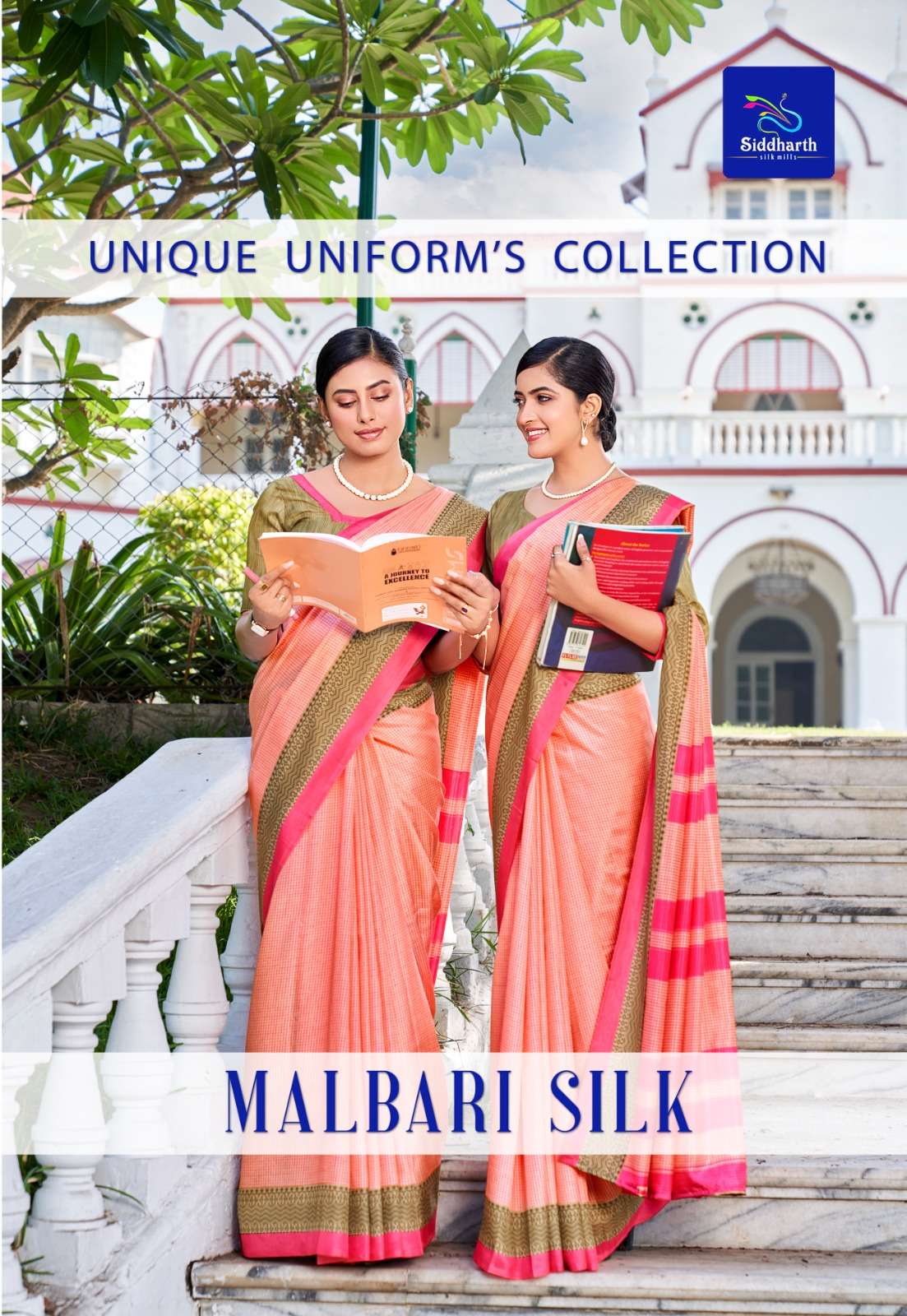 MALBARI SILK BY SIDDHARTH SILK MILLS DESIGNER SOFT MALBARI  SILK PRINTED SAREES