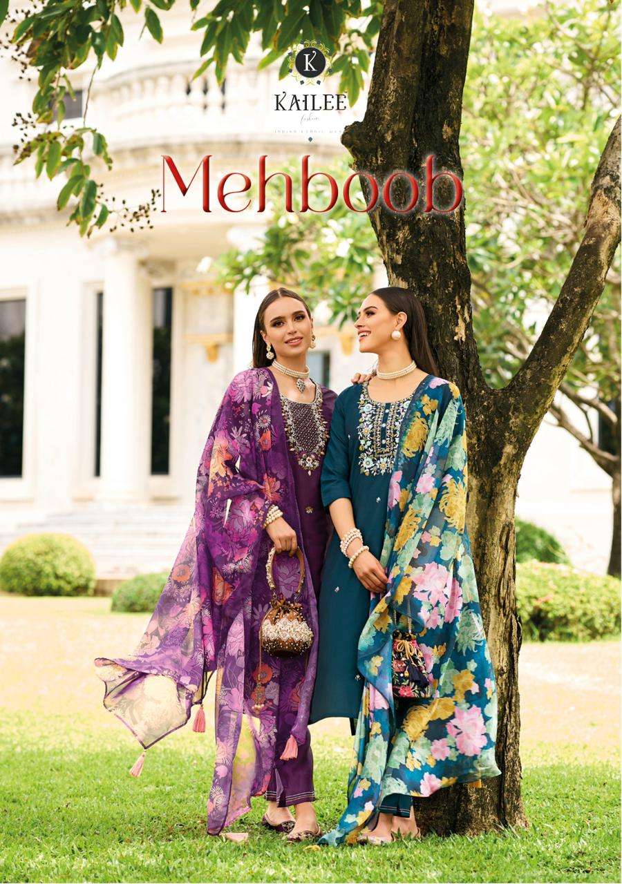 MEHBOOB BY KALKI FASHION 41291 TO 41296 SERIES VISCOSE STITCHED DRESSES