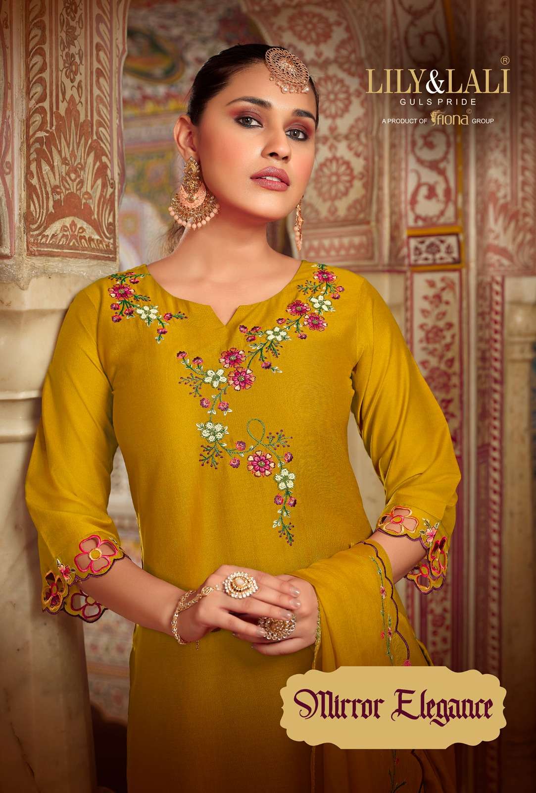 MIRROR ELEGANCE BY LILY AND LALI 13201 TO 13206 SERIES SILK HANDWORK DRESSES