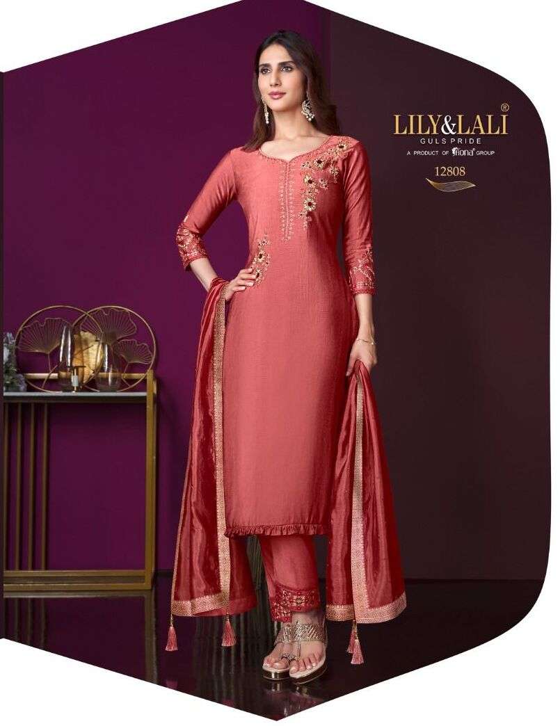 MODERN CASE BY LILY AND LALI 12801 TO 12808 SERIES VISCOSE JACQUARD DRESSES