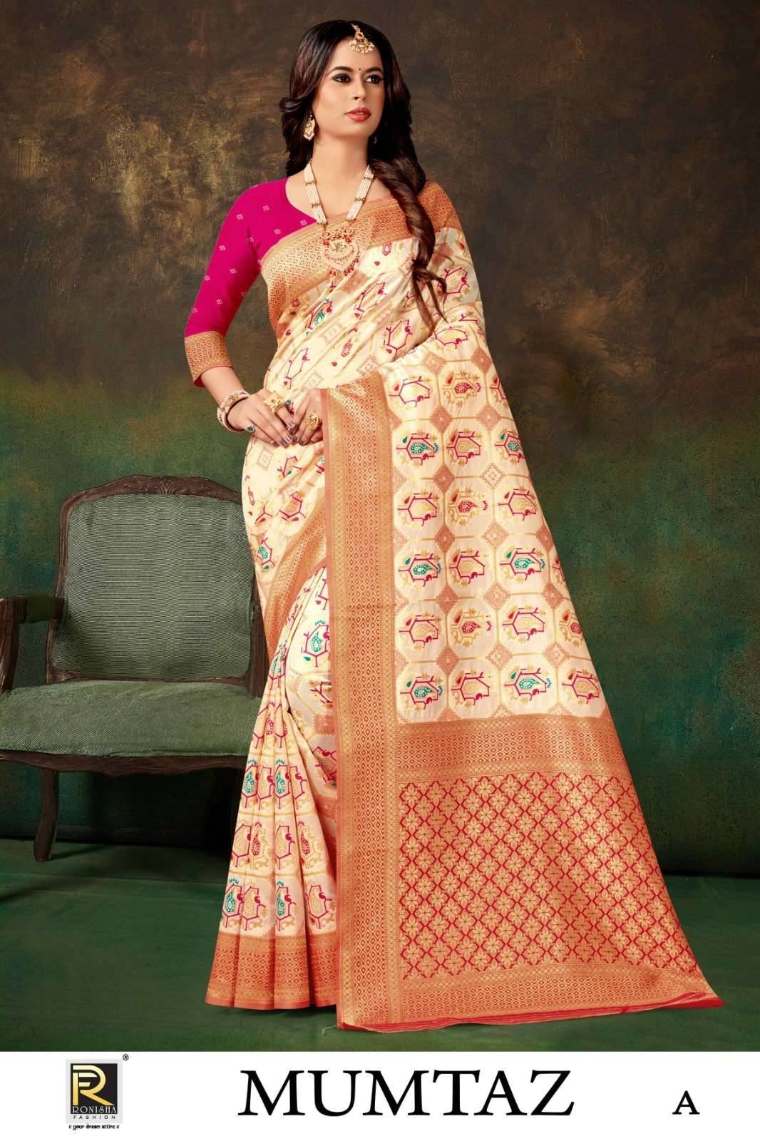 MUMTAZ BY RONISHA FASHION DESIGNER FANCY BANARASI SILK SAREES