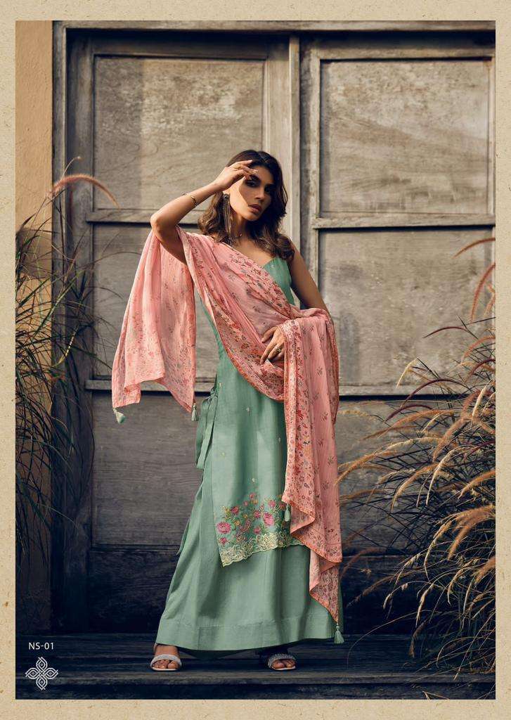 NAISHA BY VARSHA 01 TO 04 SERIES DESIGNER PASHMINA HANDWORK DRESSES