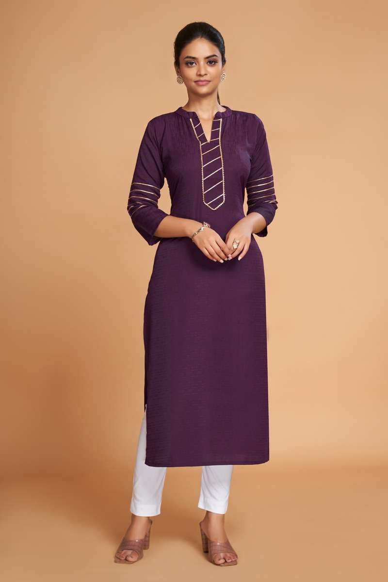 NANDANI BY AAHVAN DESIGNS 101 TO 106 SERIES SILK PRINTED KURTIS