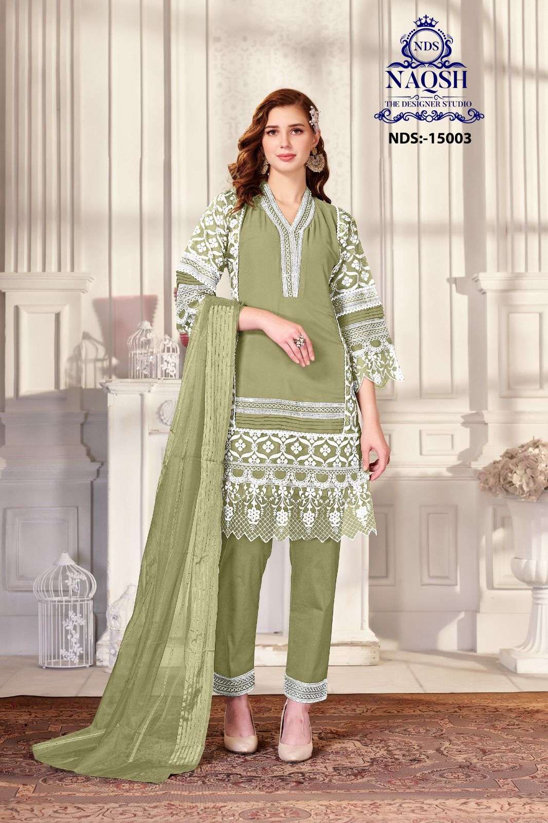 NAQSH 15003 HIT DESIGN BY ASLIWHOLESALE GEORGETTE EMBROIDERY PAKISTANI DRESS