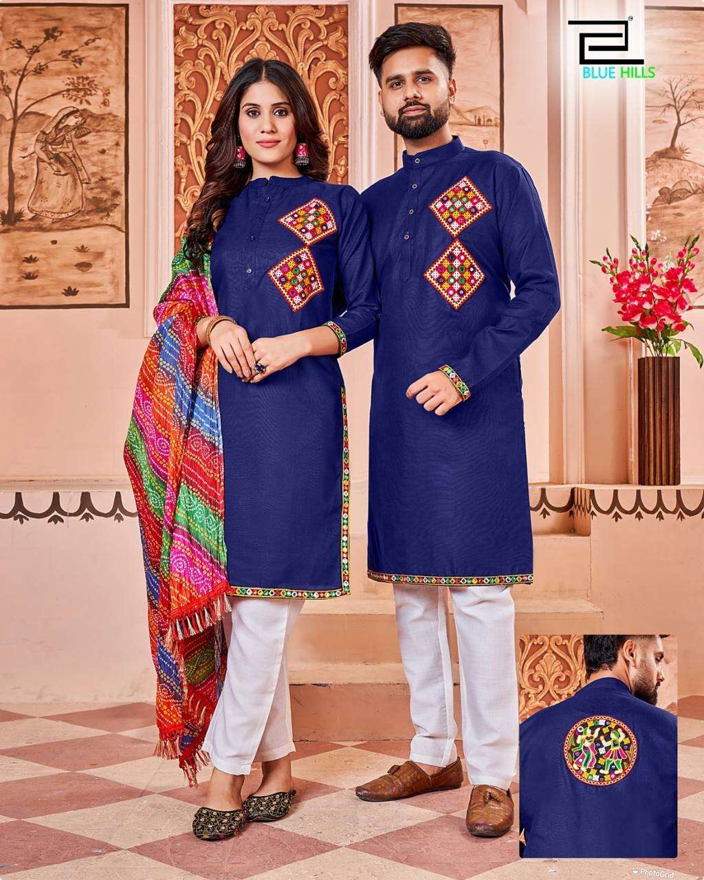 NAVRATRI TWINING BY ASLIWHOLESALE 1001 TO 1006 SERIES COTTON COUPLE KURTAS