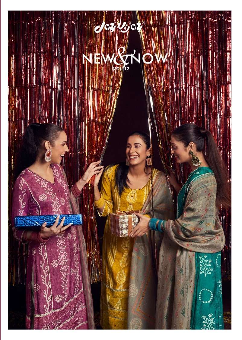 NEW&NOW VOL-12 BY JAY VIJAY 8441 TO 8448 SERIES DESIGNER SILK EMBROIDERY DRESSES