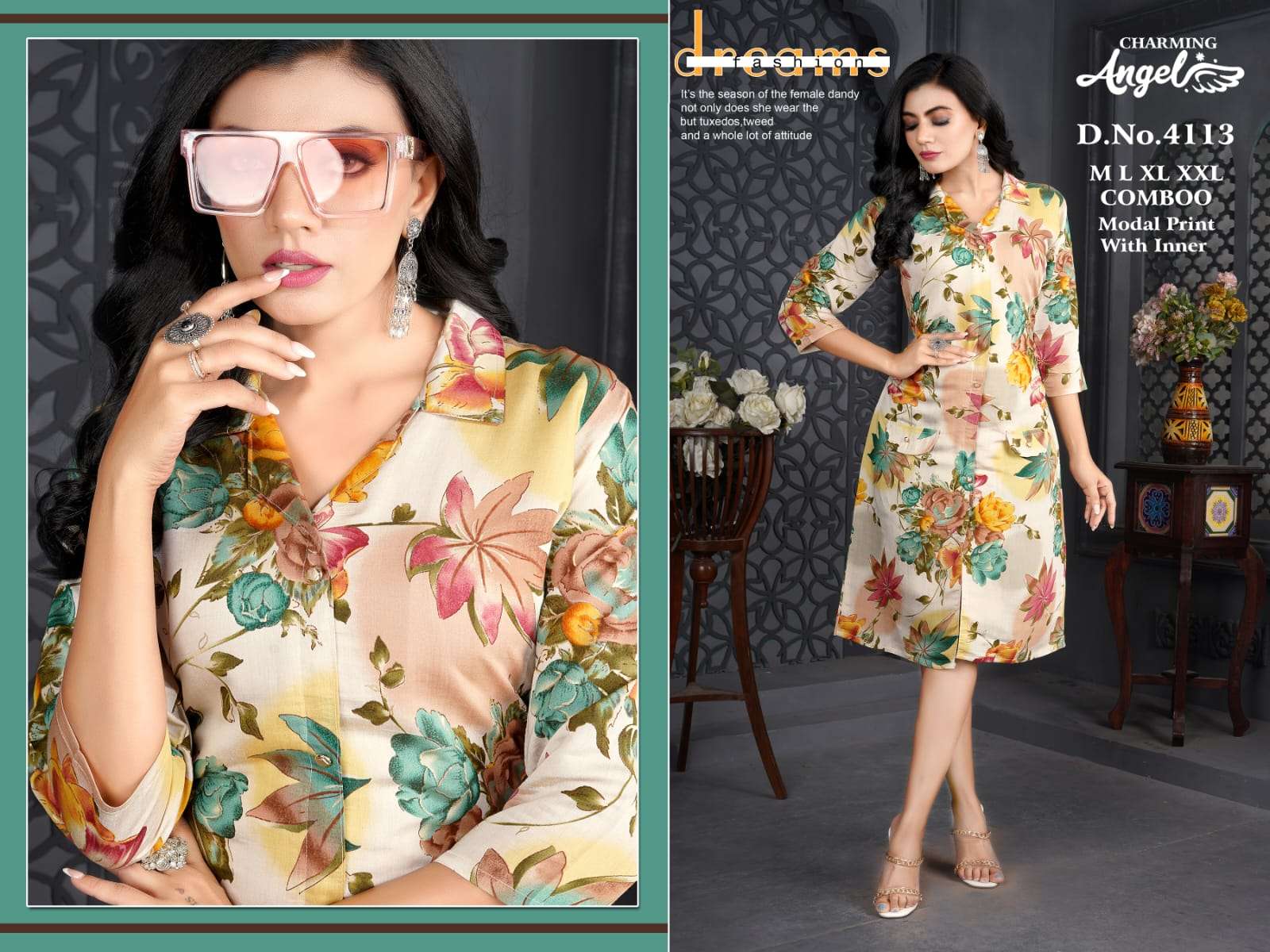 NIDHI VOL-15 BY ASLIWHOLESALE DESIGNER FACNY MODAL PRINT KURTIS