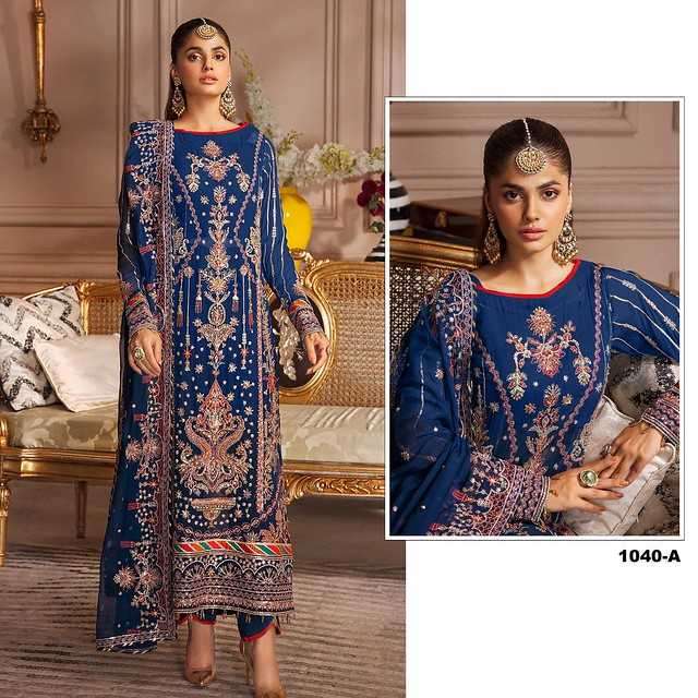 PAKISTANI 1040 COLOURS BY ASLIWHOLESALE EMBROIDERY PAKISTANI DRESSES