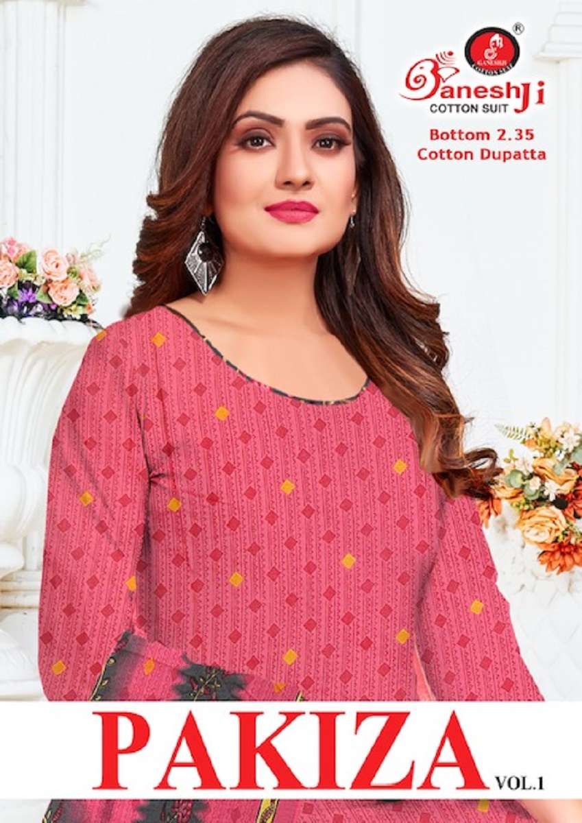 PAKIZA VOL-1 BY GANPATI COTTON SUIT 1001 TO 1010 SERIES COTON DRESSES