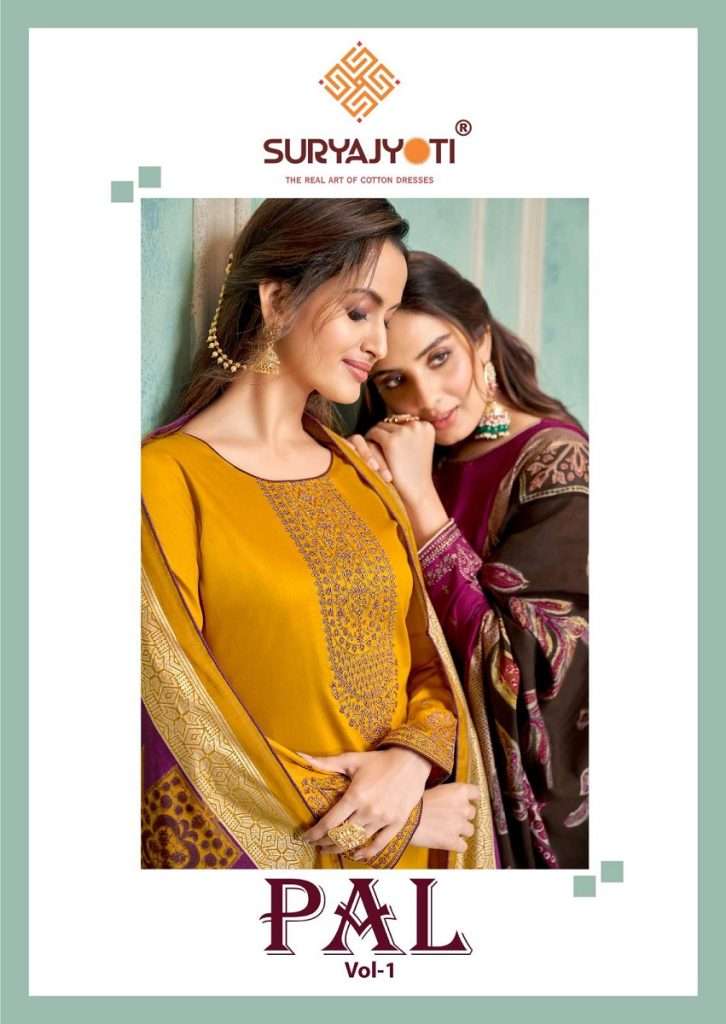 PAL VOL-01 BY SURYAJYOTI 1001 TO 1006 SERIES COTTON DRESSES