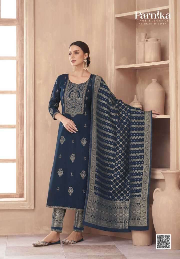 PARNIKA NOORANI BY ASLIWHOLESALE 1001 TO 1006 SERIES DESIGNER RUSSIAN SILK DRESSES