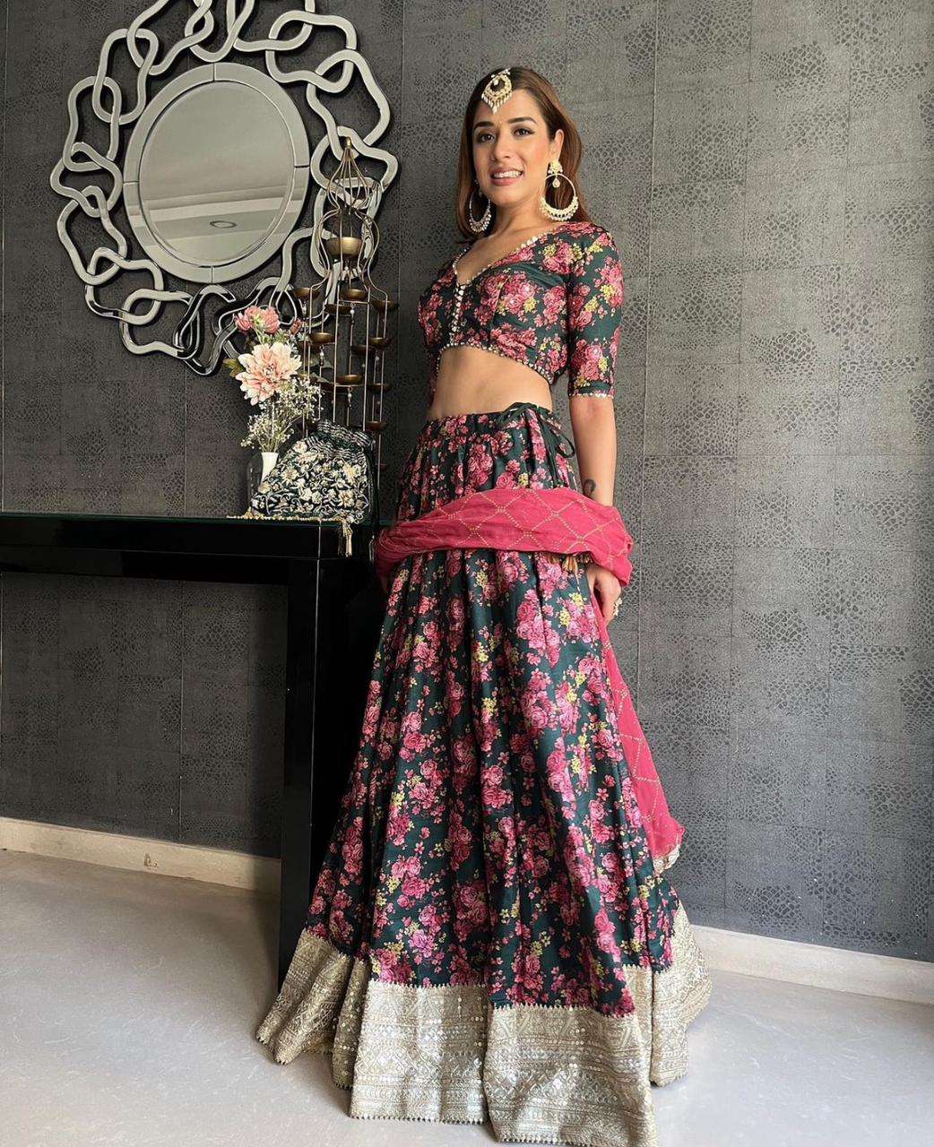 PC-277 BY ASLIWHOLESALE DESIGNER FANCY MALAY SATIN LEHENGAS